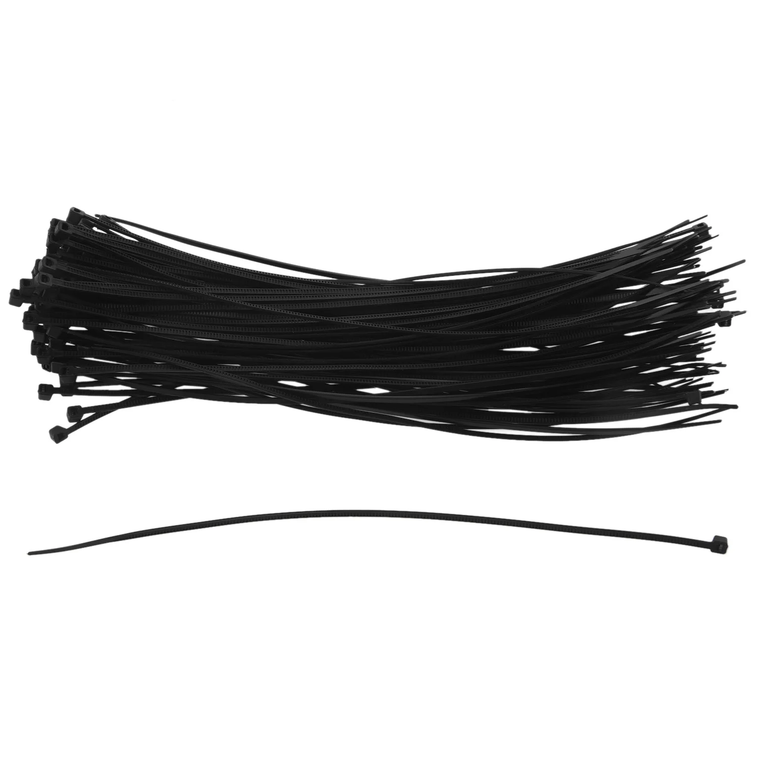 100 bridas negras finas para ordenar cables, bridas con cremallera, envoltura de correa de 200mm x 3mm