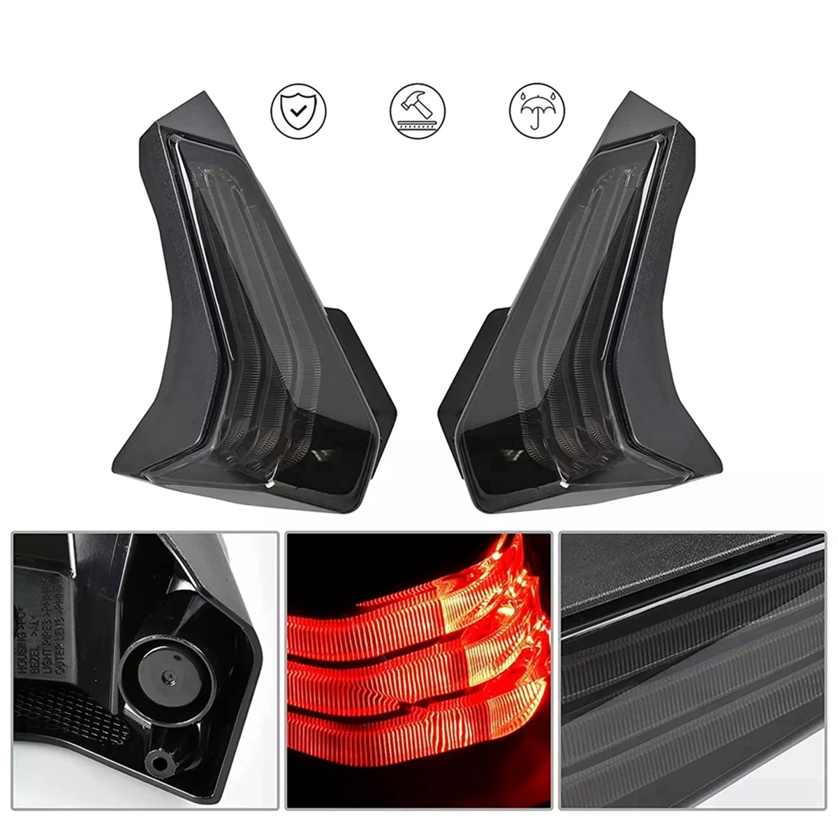 ГОРЯЧИЕ светодиодные задние фонари для Can Am 600 900, светодиодный дымчатый черный задний фонарь, стоп-сигнал 710005285 710005284