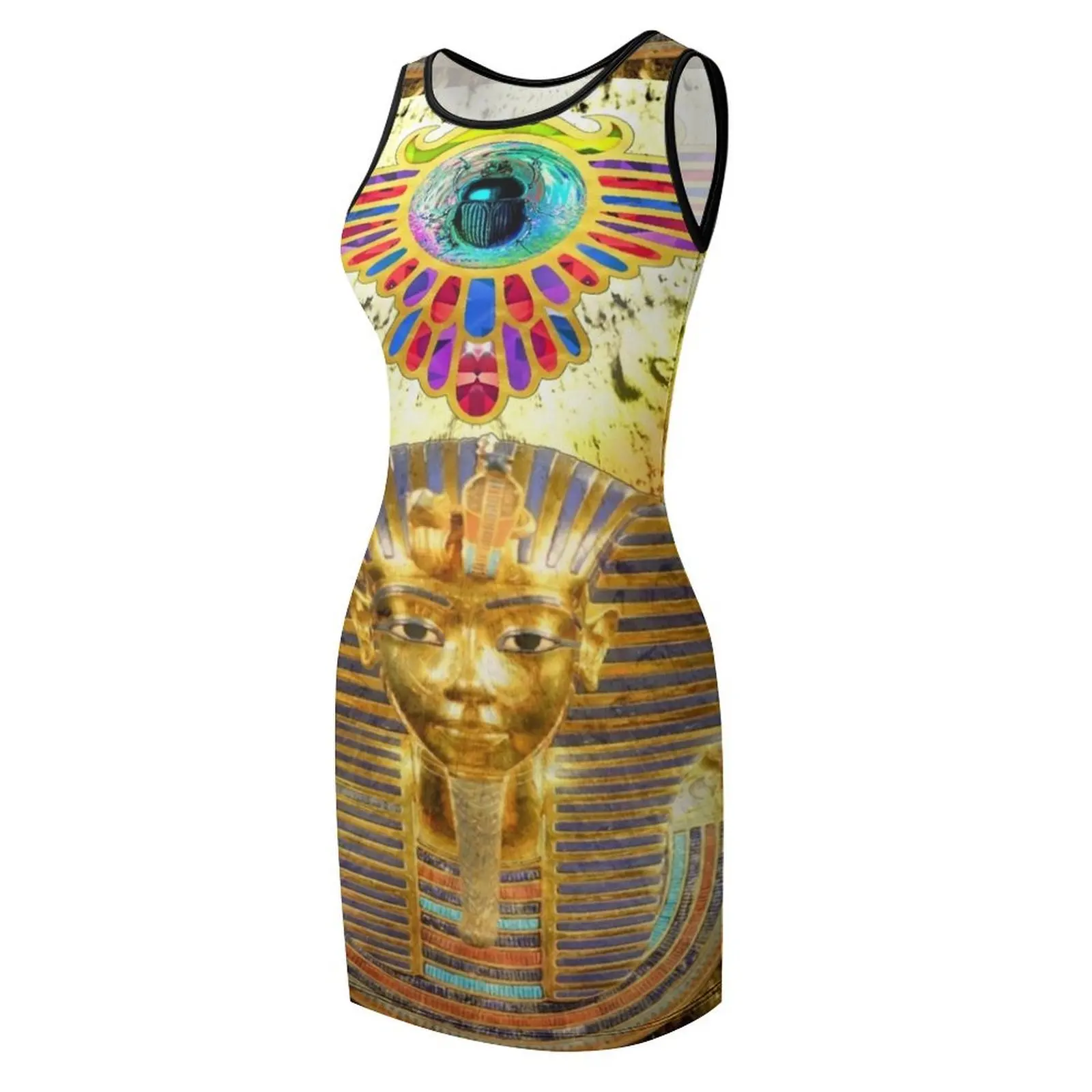 فستان سهرة بدون أكمام من أمير مصر، فساتين نسائية عصرية، فساتين نسائية فضفاضة أنيقة #4