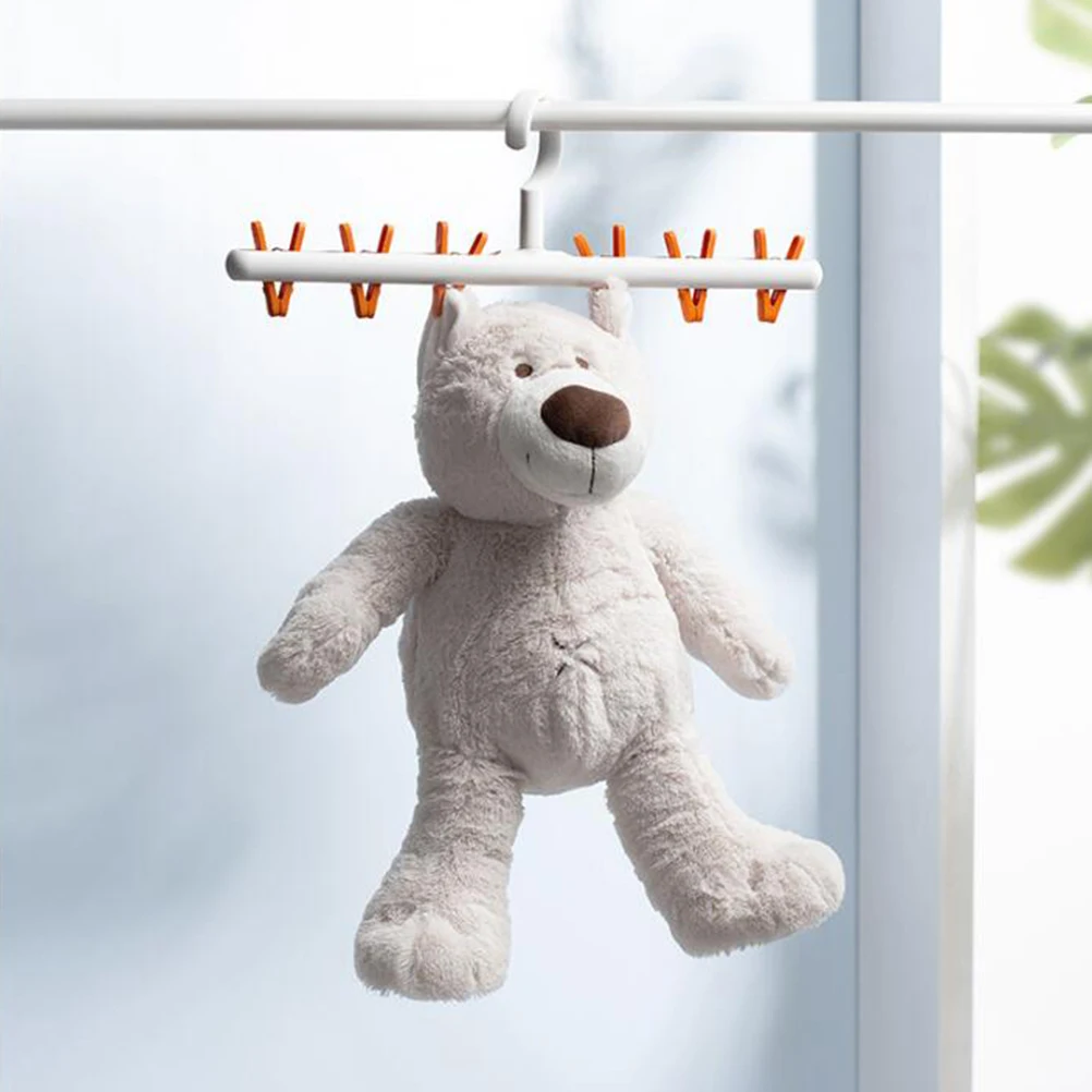 

2 pcs Socks Drying Rack Multifunctional Clotheshorse Underwear Hanger 360Degree Rotation Clips Storage Windproof Camping Hiking