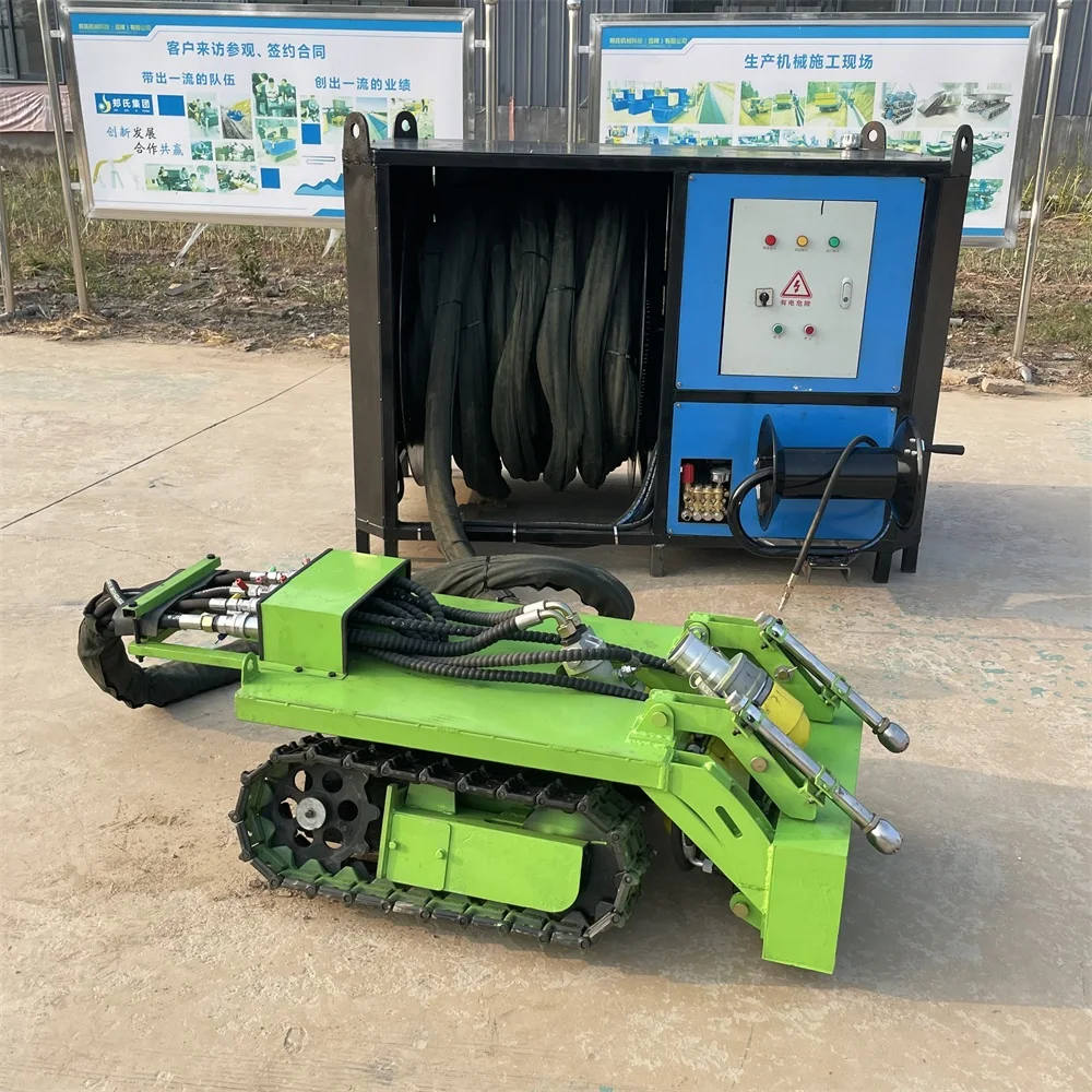 Automatic Machine Robot Underwater Dredging Robot Rubber Track Pipe Silt Cleaning Dredging Robot