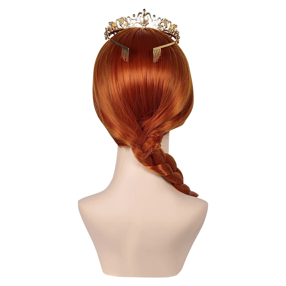 Fiona Cosplay Fantasia Wigs Crown Cartoon Princess Disguise Accessories Adult Women Fantasy Halloween Carnival Party Props