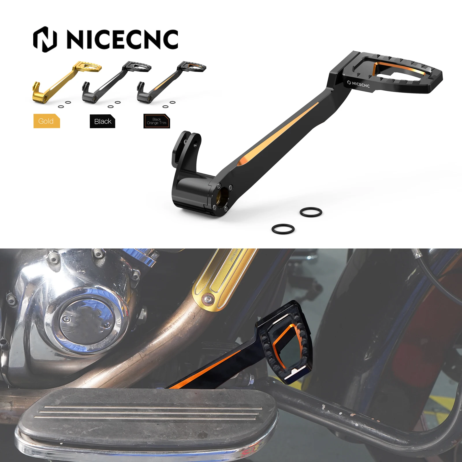 

NICECNC Rear Brake Lever For Harley Electra Glide Standard FLHT 2019-2022 Road Glide FLTRX 2015-2023 Street Glide FLHX 2014-2023