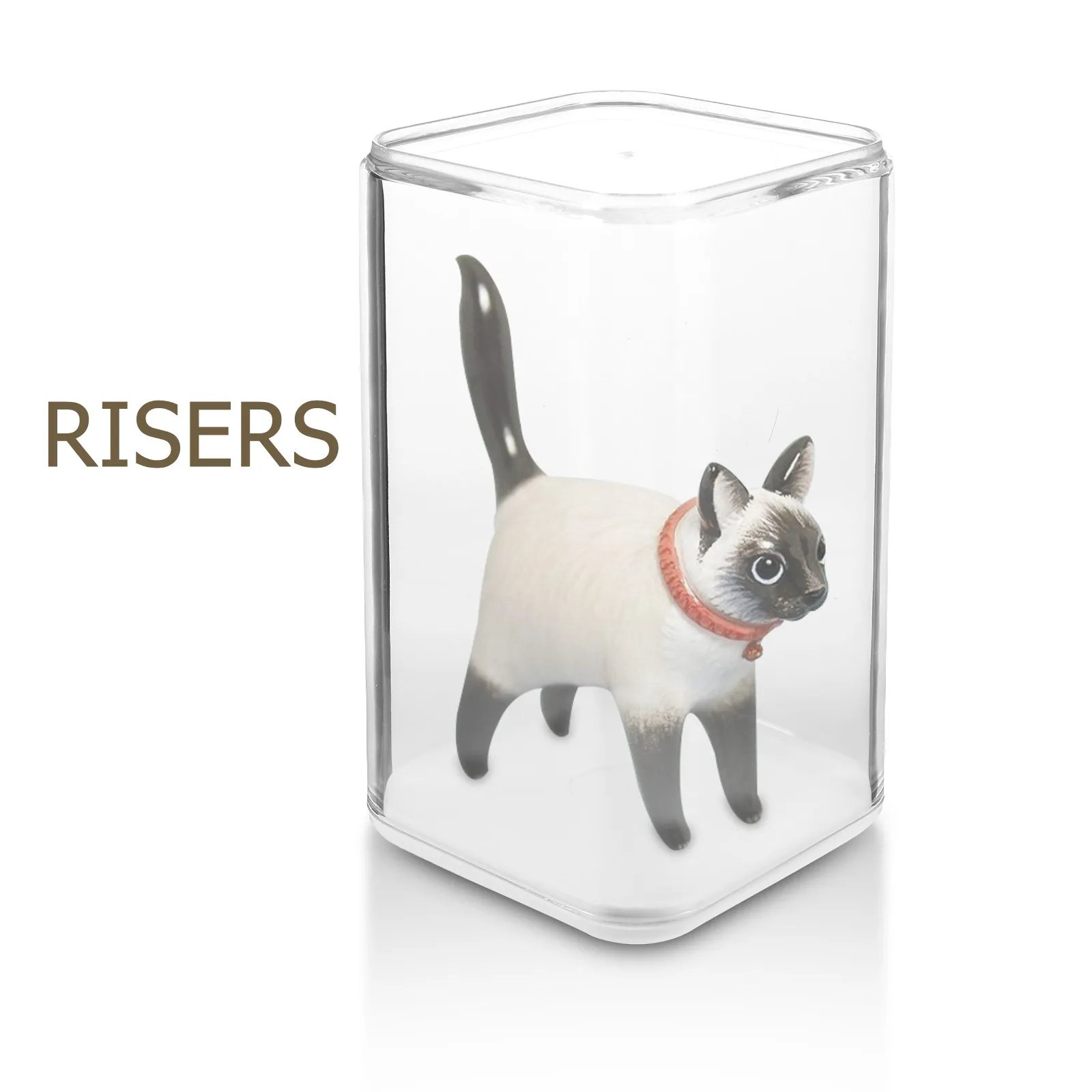 4Pcs Crystal Clear Display Case for Mini Figures Stackable Dustproof Organizer Shelf Transparent Desktop Storage Box