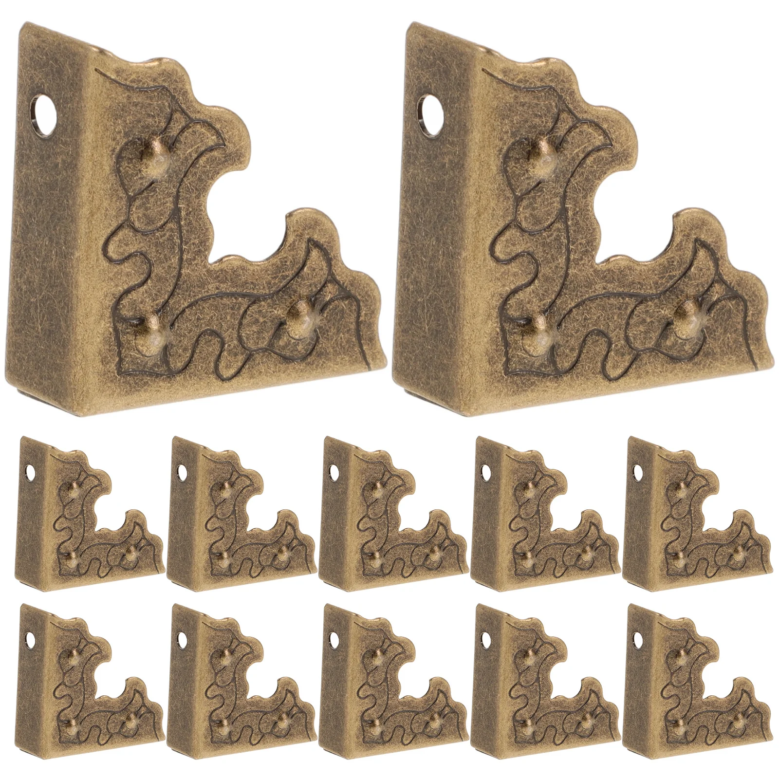 

20Pcs Vintage Corner Protectors for Boxes Metal Decorative Edges Covers Retro Wood Box Guards Safety Caps for DIY