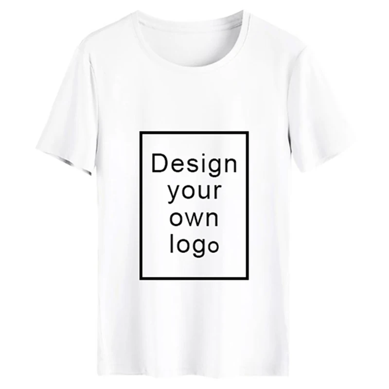 DIY Picture LOGO Text Print White  Casual Slim Lady T-Shirt Harajuku Top Tees customize clothes