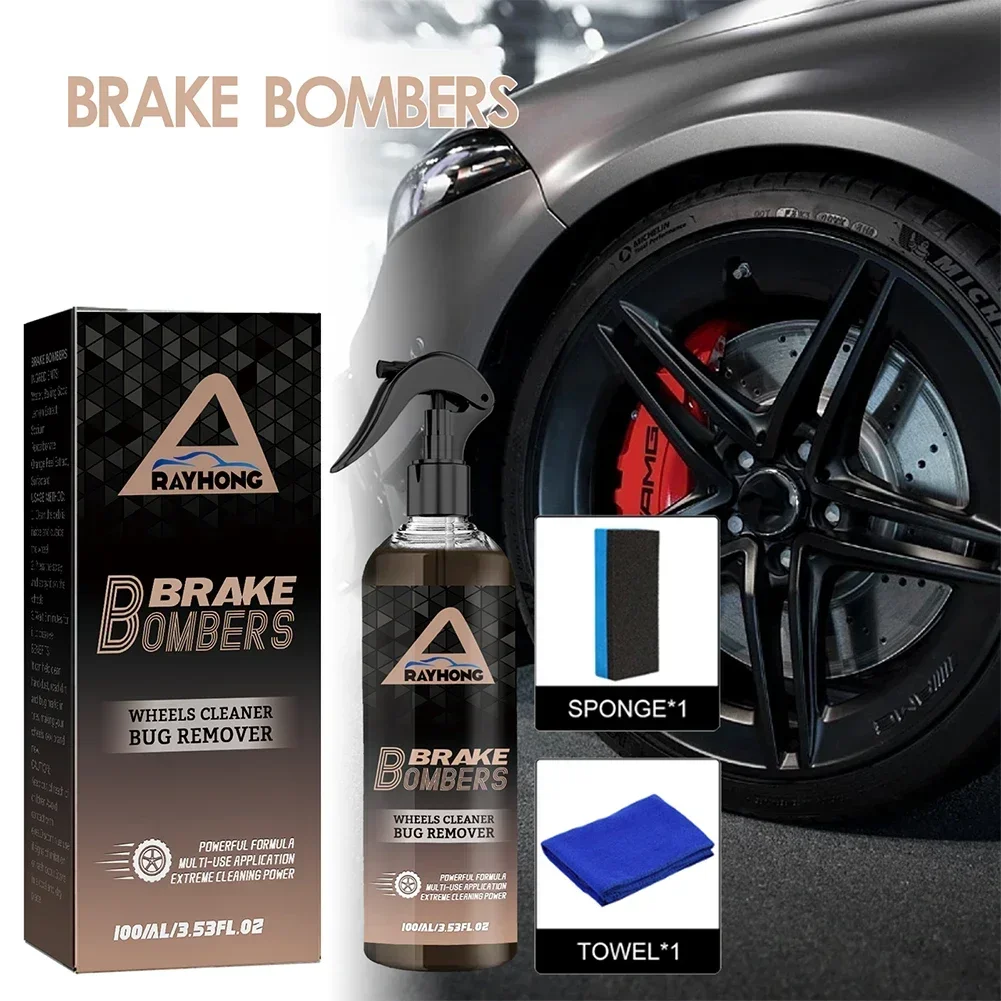 

Car Iron to Metal Remover Kit, AIVC Auto Wheel Hub, Rust Prevention Spray, Powder Cleaner Chemical Reaction Auto Wheel Detailing