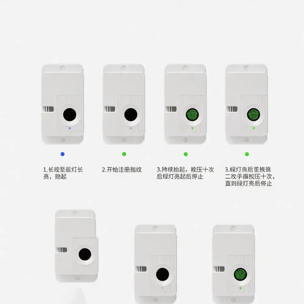 Biometric Fingerprint Lock Quick Unlock Electronic Security For Glass Doors Cabinets Drawers Home Office Storage
