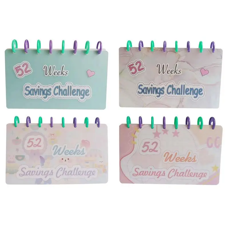 Savings Binder 52 Weeks Savings Challenge Reusable Budget Book With Cash Envelopes For Cash Planner Money Binder For Saving