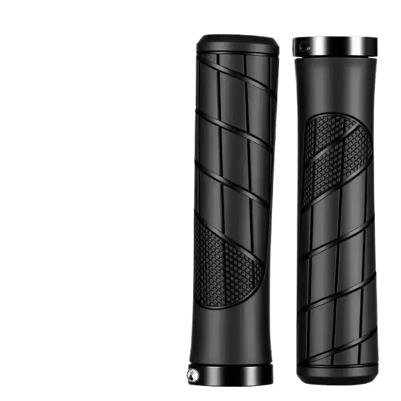 Bicycle Handlebar Grips Anti Slip Texture Shock Absorbent Non-toxic Rubber Material for Mountain Biking Teen Adult Cyclists