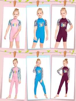 Girls' Unicorn One-Piece Swimsuit | Quick-Dry Swimwear Ages 2-12 2 One Piece Swimsuits Girls Swimwear Kids Bathing Suit Cartoon Unicorn Quick Drying Swimming Clothes Baby Beachwear 2-12 Years 2