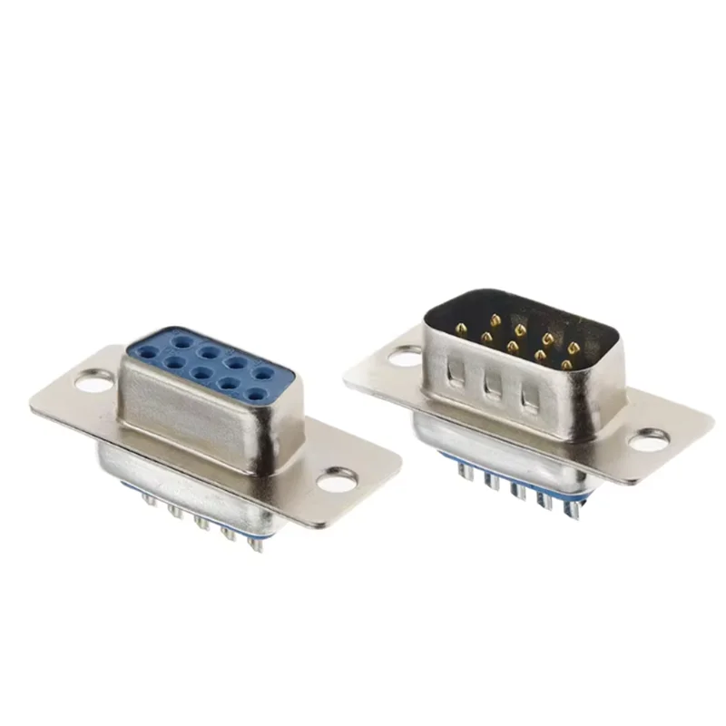 10PCS RS232 DB9 Connector Serial VGA 9 Pin Female 2 Rows Solder Type Plug D-SUB Male Plug Socket Connector