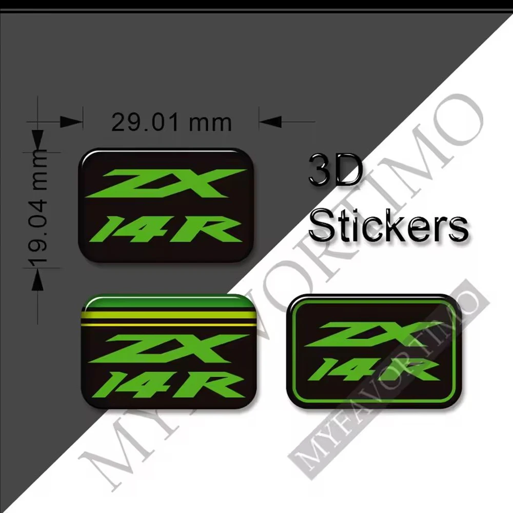 Motorcycle Tank Grips Pad Gas Knee Oil Stickers Emblem Fairing Decals For Kawasaki Ninja ZX-14R ZX14R ZX 14R