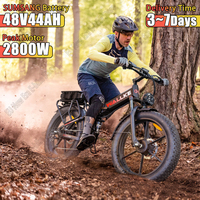 2800W Peak Motor Foldable E-bike 48V44AH Dual Battery Electric Bike 26*4.0 Inch Fat Tire Hydraulic Brake Electric Bicycle