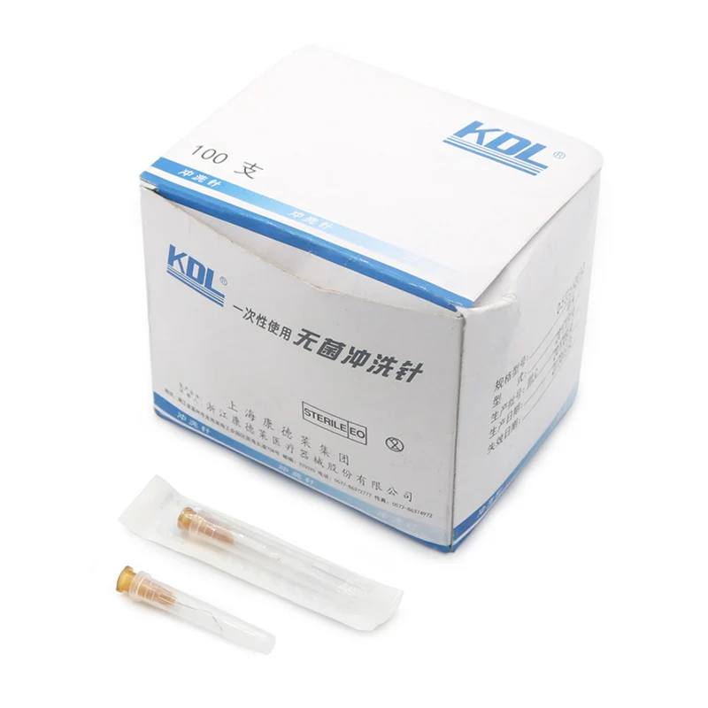 Conde Lai Disposable Sterile Needle For Ophthalmic Lacrimal Duct Irrigation Needle Straight Angle Dental Eye Irrigation Needle