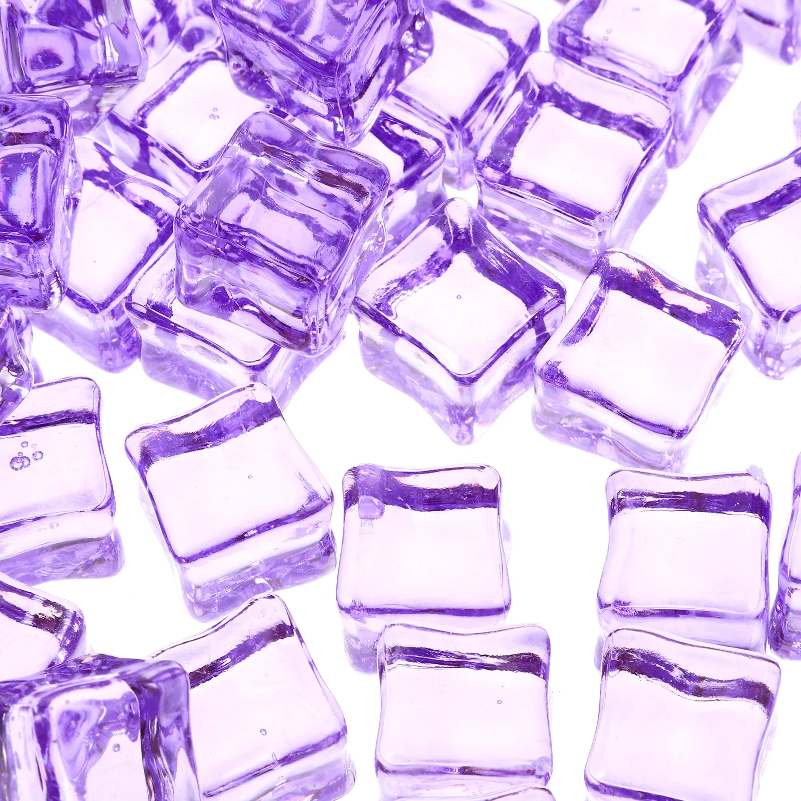 

50 Pcs Simulated Tank Cube Decor Cubes Decorations Plastic Reusable Photography Props