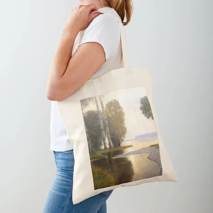 

Vilhelms Purvitis - Landscape with Birches Tote Bag ecological bags cloth bag woman sac pour femme Candy bags