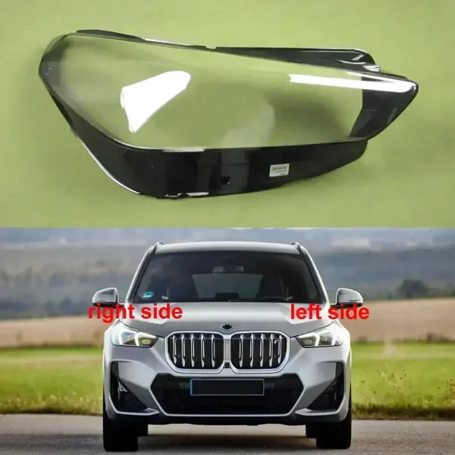 For BMW X1 U12 2023 2024 Headlamp Cover Shade Headlight Transparent Lens Lamp Shell Masks Plexiglass Replace Original Lampshade