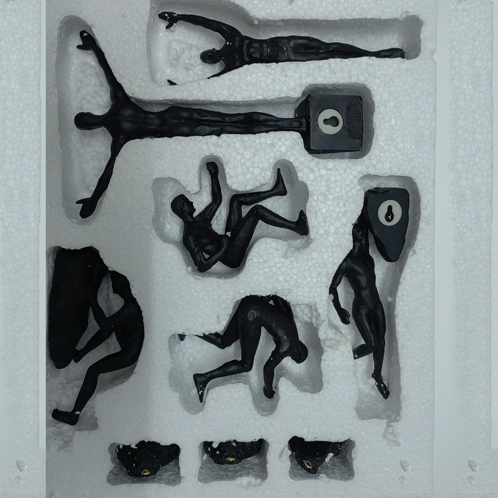 Colgante de pared de alambre de hierro para hombre, estatua creativa abstracta de resina, escalada en roca, estatua de decoración, personas
