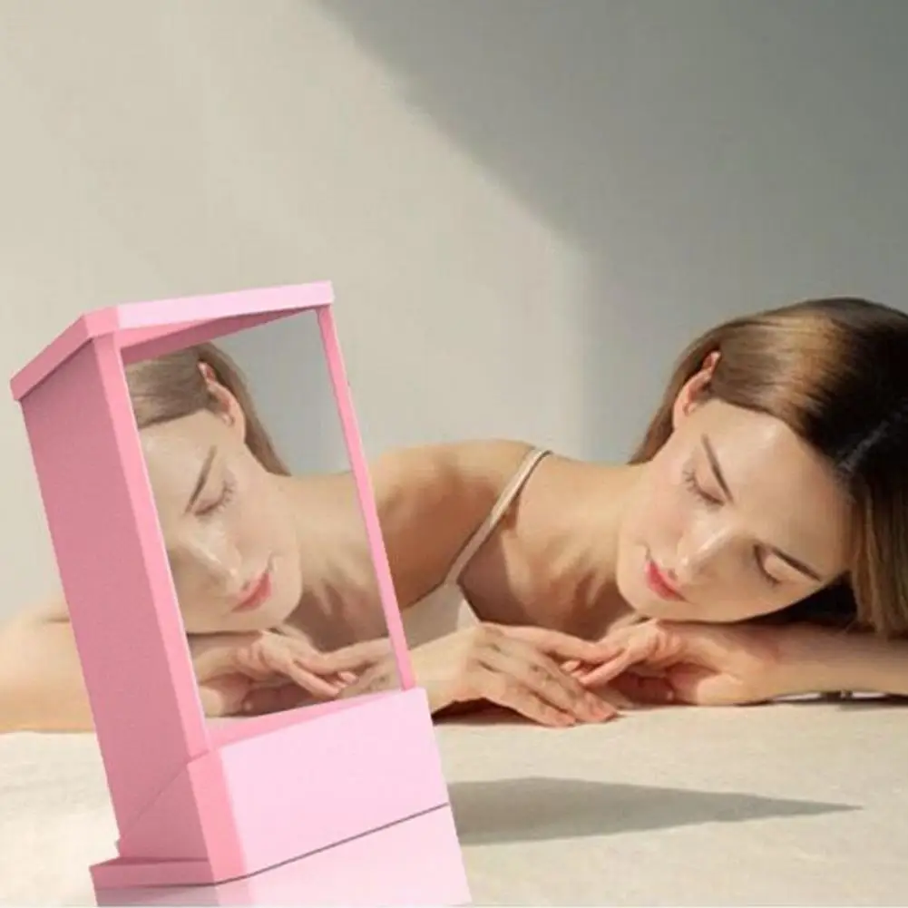 Lusterko kosmetyczne precyzyjne z prawdziwym obrazem, bez odzwiercienia, bez powiększenia, stożkowe, z prawdziwym odbiciem, lusterko do makijażu na biurko, lusterko upiększające do Twojej sypialni.