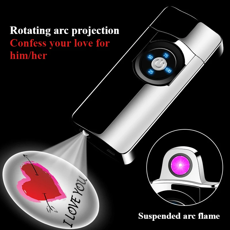 

Latest Gas Electric Dual-purpose Butane inflatable USB Charging Metal windproof Lighter High-End Business Men's Gift Lighter