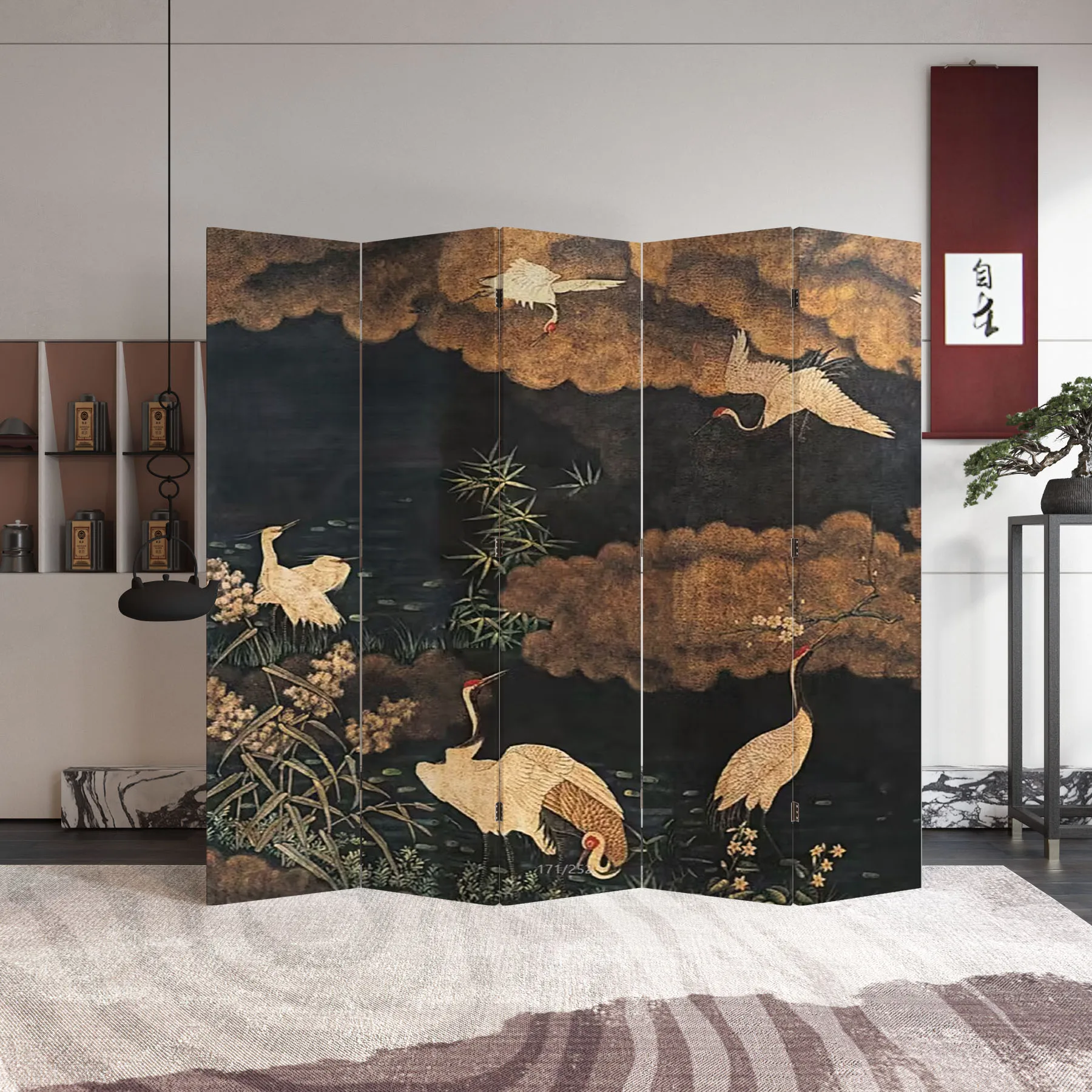 

Customizable Chinese retro screen partition living room home foldable