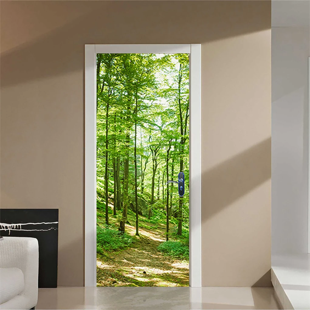 

2pieces Add Of Personality To Home With Creative Door Stickers Adhesive Non-damaging To Walls
