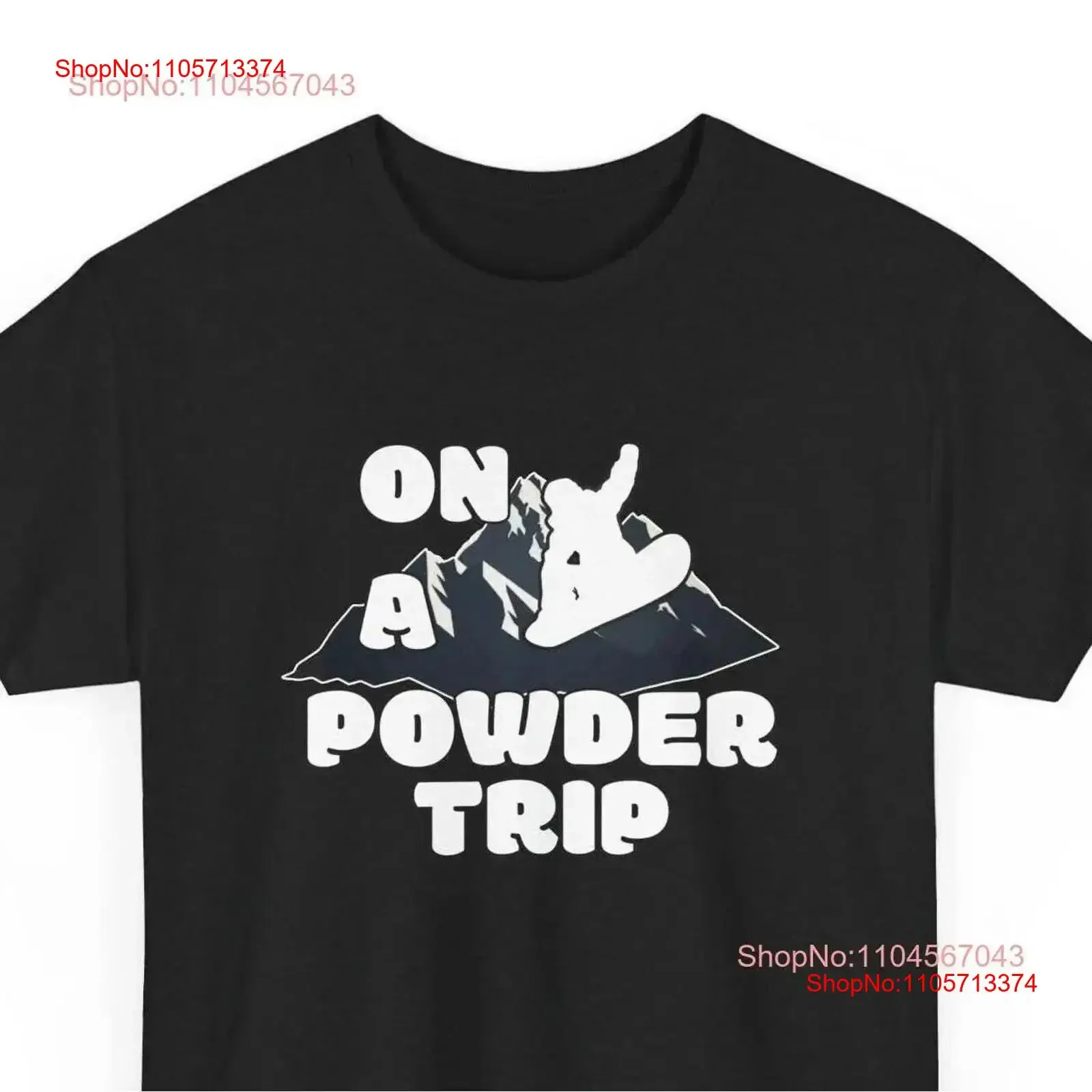 Snowboarding T Shirt On A Powder Trip Funny Snowboarder Winter Sports Ski Apparel Mountain Lover vintage Washed streetwear