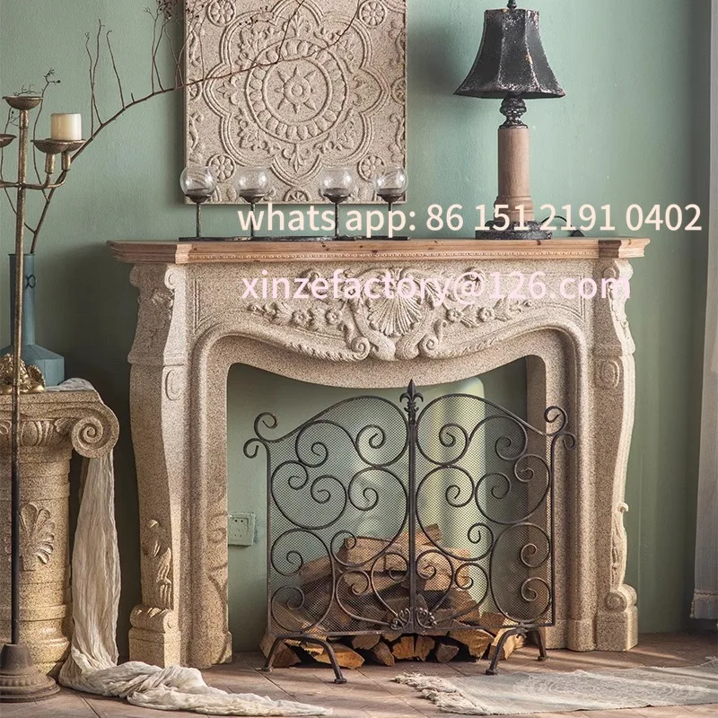 

Customizable kominek z litego drewna amerykańska marmurowa szafka na werandzie francuska szafka dekoracyjna do s