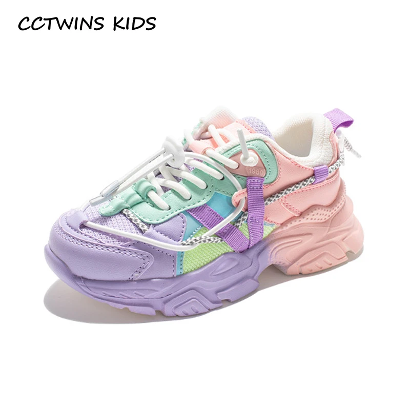 

Grils Fashion Sneakers 2022 Spring Kids Shoes Boys Running Sports Chunky Trainers Breathable Children Shoes Thick Sole Platform