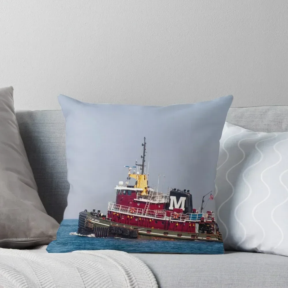 Amy Moran Tug Boat Throw Pillow Bed pillowcases Room decorating items bed pillows pillow