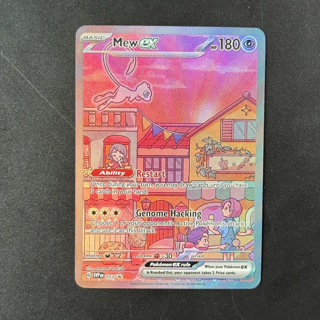 2 modèles de cartes Pokemon Scarlet & Violet Promos, bricolage, Mew Mewtwo SVP, Flash holographique PTCG, cartes de Collection, cadeau Anime
