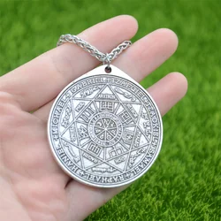 Nostalgia Key Of Solomon 7 Archangel Saint Michael Seal Pendant Necklace Men Geometric The Secrets Of The Kabbalists Talisman