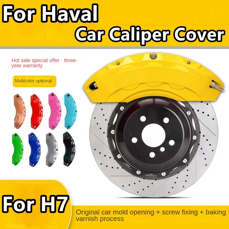 For Haval H7 Brake Caliper Cover Aluminum Alloy Front Rear Wheel Modification Kit Fit 2.0T H7L H7 V VI 2016 2017 2018 2019 2021