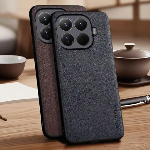 เคสสำหรับ Xiaomi 15T Pro 14T 13T 12T 11T Pro หนังเทียมลายลิ้นจี่แบบวีแกน  ฝาครอบโทรศัพท์สำหรับ Xiaomi 15T Pro