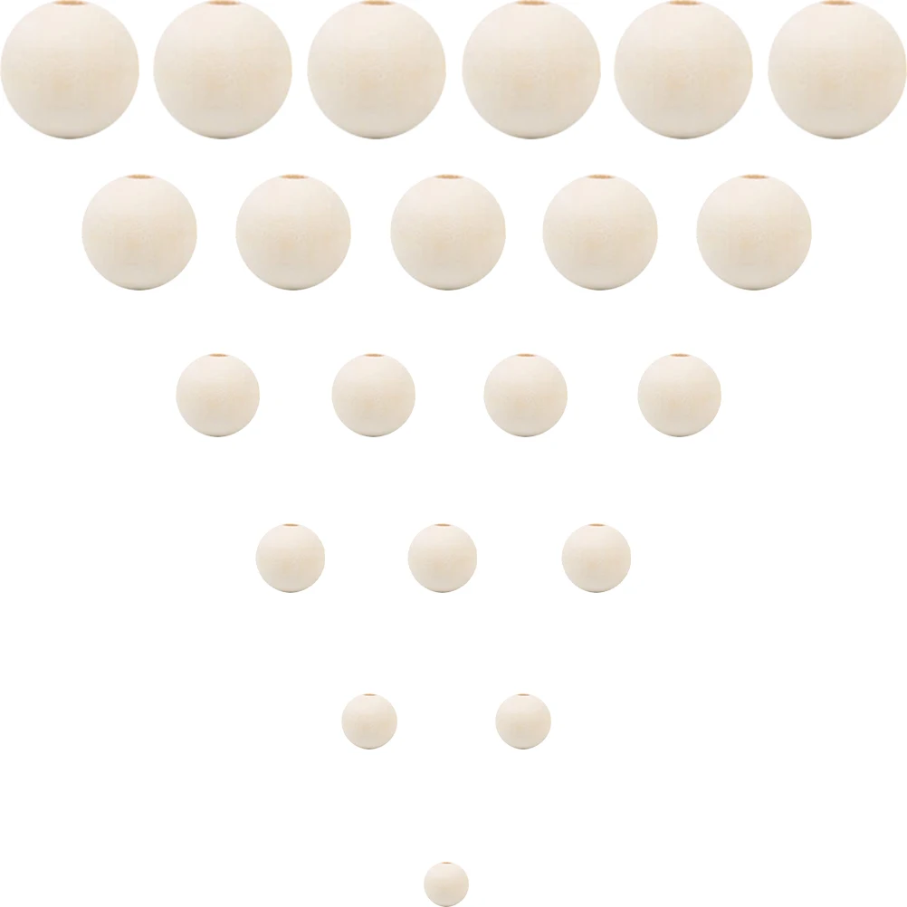 1 set Wooden For Diy Jewelry Bracelet Necklace Garland Crafts Supplies Large Round Loose Beads Diy Craft Charms Wood Beads For