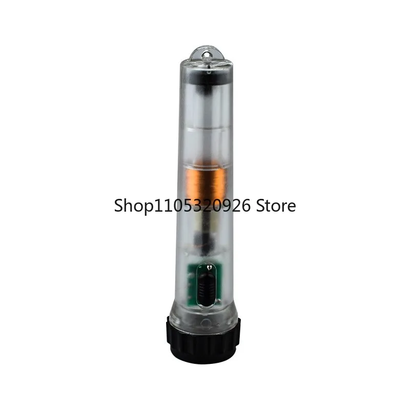 Hand Crank Shake Flashlight Self Charging with Magnet No Battery Emergency Transparent