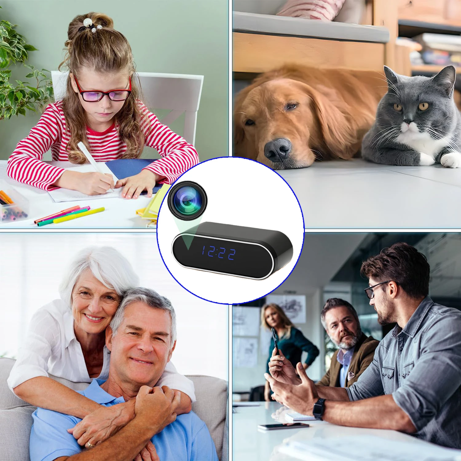 4K HD WIFI Clock Camera 120degree Camera Micro Cam IR Night View Alarm Camcorder Digital Watch Video Mini DVR Oculta Small Cam