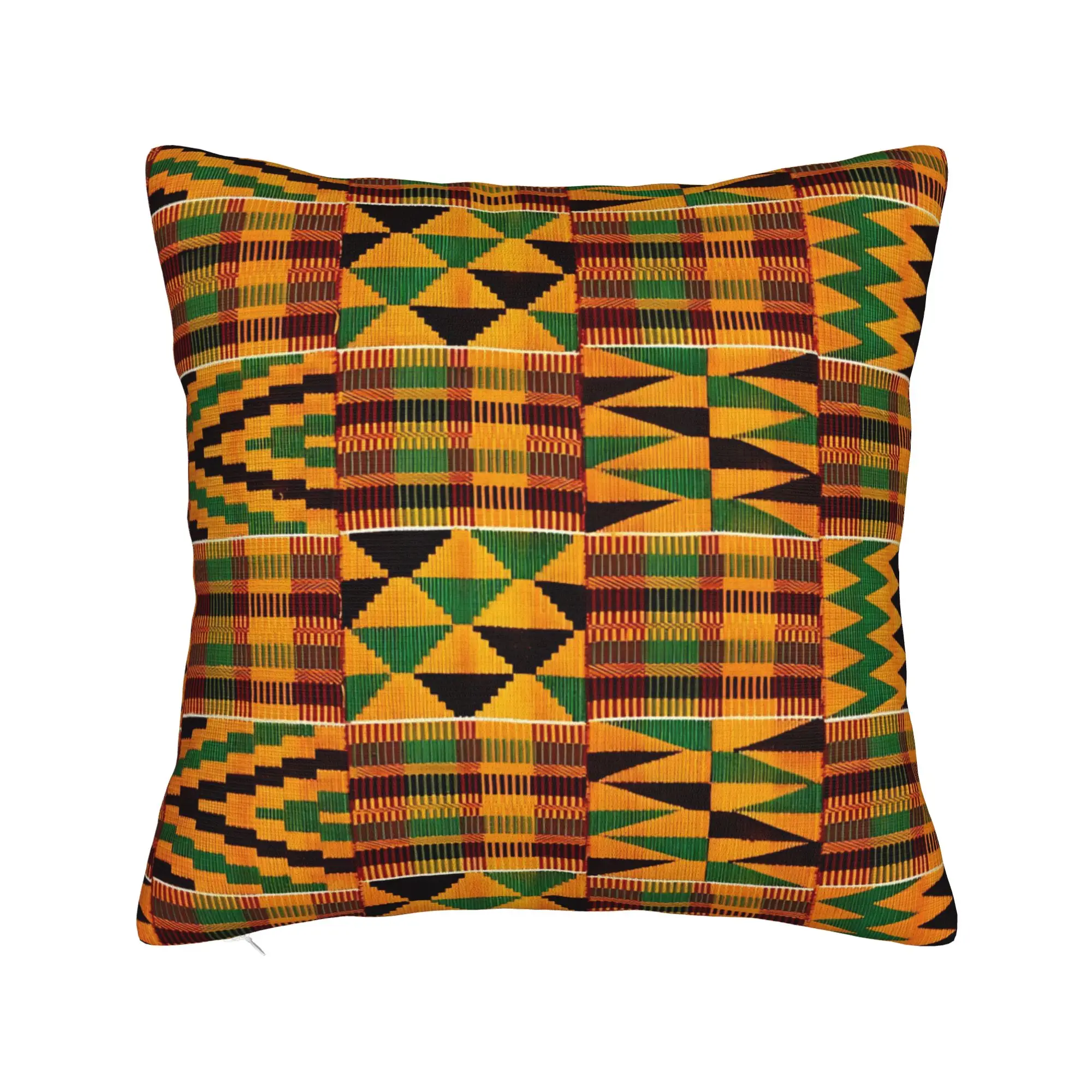 African Pattern Authentic Kente Cloth Pillowcases  Vintage Pillow Case For Office Car Home Decor Comfy Pillow Cover