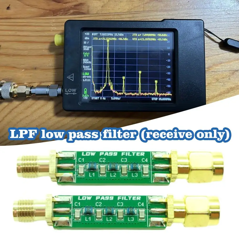 For Receive Short Wave Signals LPF Anti-interference Filter Female Components Low-pass SMA REV1 Head 30MHz-LPF Electronic B9T1