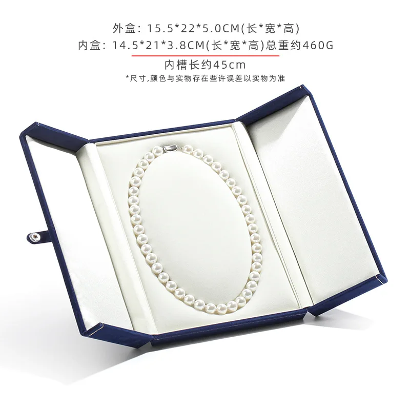 Vintage Double Open Ring Necklace Box Proposal Diamond Ring Jewelry Packaging Box Holiday Gift Pearl Necklace Gift Box