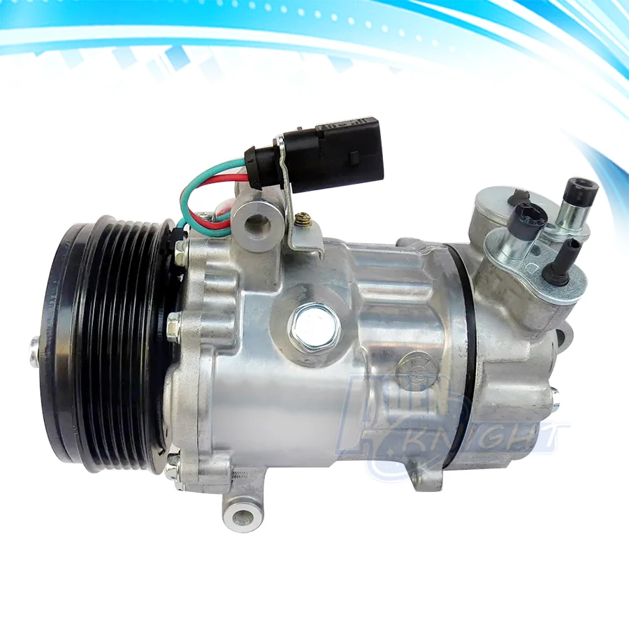 Sanden SD6V12 Auto A/c Ac Compressor For AUDI SKODA VOLKSWAGEN 6RF820803C 6R0820803B 5U0820803F 0053612353 0282909253 6PK 110mm