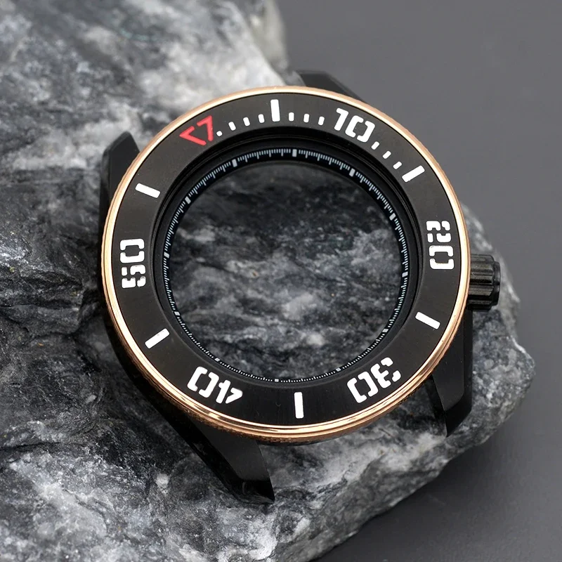 Black Rose Watch Case PROSPEX Fit Japan NH35 NH36 4R 6R Sapphire Glass 200M Waterproof Diver Watch Case Watch Repair parts