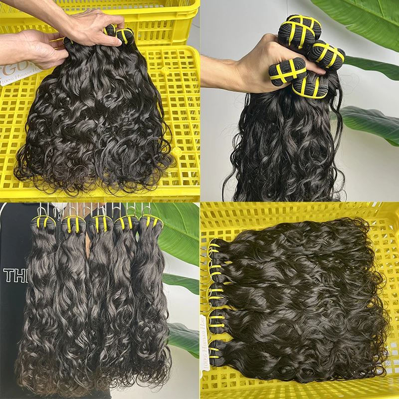 

30-дюймовый необработанный пучок натуральных волн, человеческие волосы, девственные волосы, пучки волнистых волос, двойной уток, наращивание волос, плетение салфеток