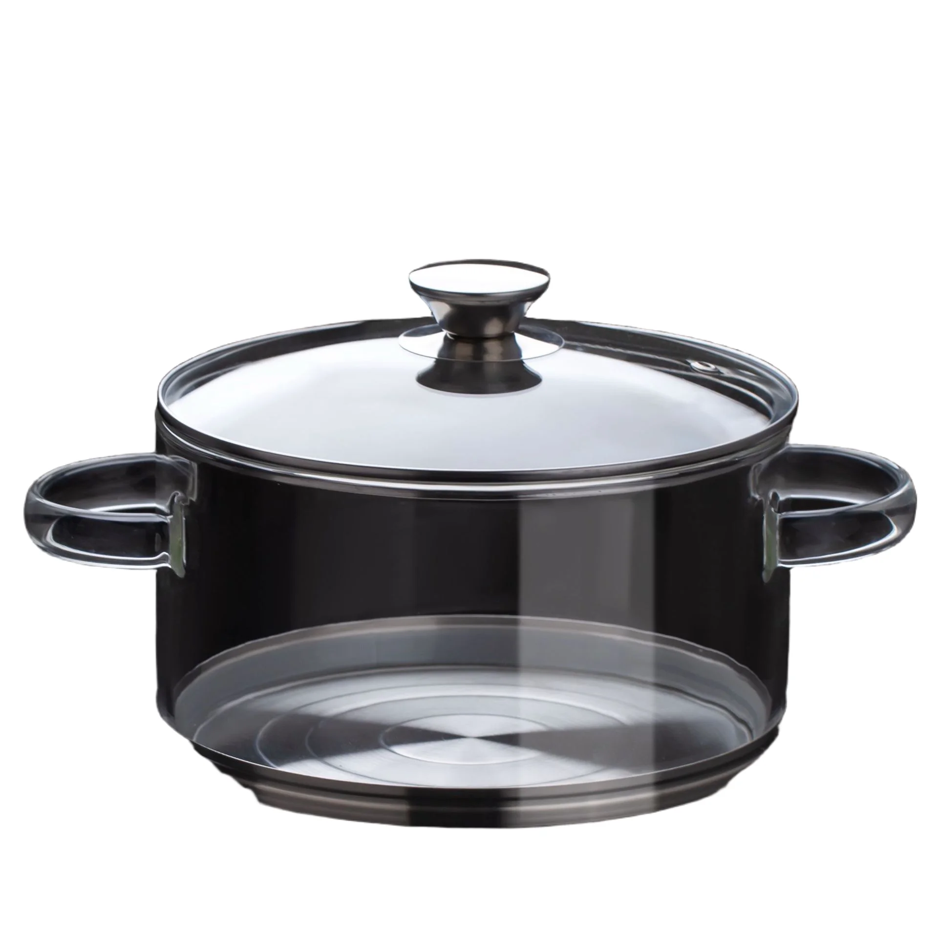 XL stainless steel bottom high borosilicate glass pot can be used for open flame gas amphora induction cooker