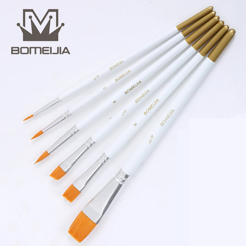 

BOMEIJIA 6pcs Paint Brush For Watercolor Acrylic Gouache Oil Paint Art Supplies