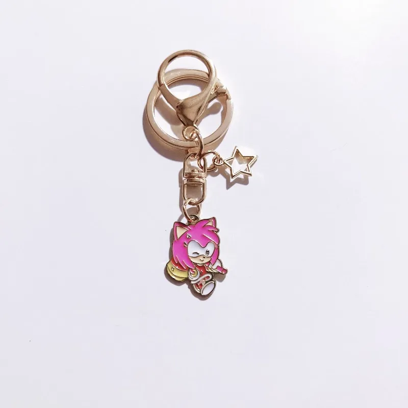 سونيك القنفذ سونيك روج الخفافيش الظل القنفذ عالية اللون لطيف الإبداعية زوجين المفاتيح طالب المدرسية الديكور #5