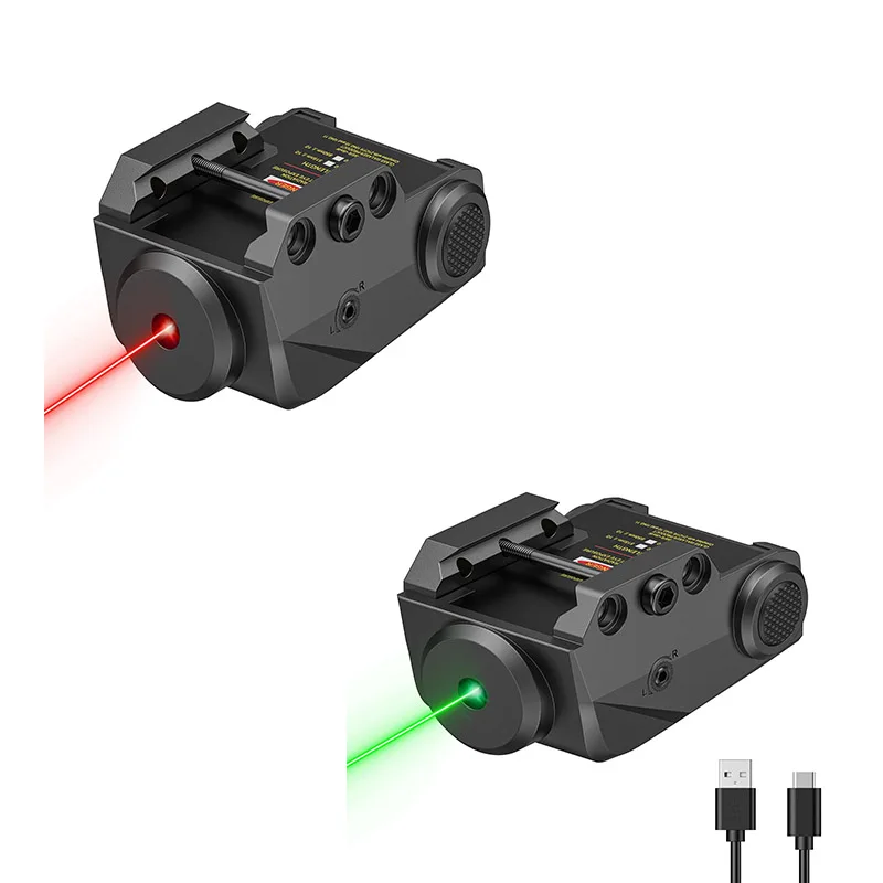 EZshoot Green/Red Laser Sight Sighting Brighter Upgraded Beam Ultra-Compact Fits Most Pistols  Rechargeable
