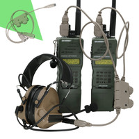 Tactical PTT Dual Communication RAC 6 pin Ptt for PRC 148/152/163 Walkie-talkie for Tactical Headset COMTA Airsof Shoot earphon