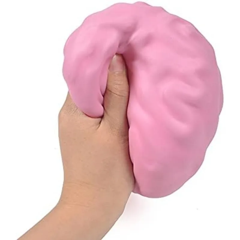 Large Brain Squishy Squeeze Ball Giant Jumbo Big Brain Ball Stress Relief Toy Fun Toy for Party Favors Easter Birthday Gifts